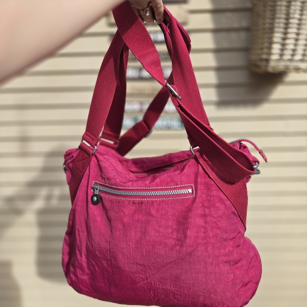 Kipling Digigo TM4889 Burgundy/ Pink Laptop Messenger Bag Crossbody Luggage READ - Picture 5 of 14
